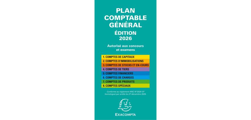 Plan comptable général avec couverture plastique 17,5x9cm