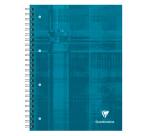 Bind'O Block cahier reliure intégrale A4+ 160 pages détachables perforées 4 trous grands carreaux + cadre en-tête 4 couleurs de bandes - Assortis