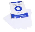 etui 100 steekkaarten bristol effen niet geperforeerd 210x297mm - Wit