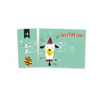 Invitation cards, Animals - Green