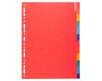 Intercalaires Carte lustrée 225 g avec onglets renforcés - 12 positions - A4
