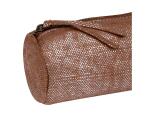 KLEO-PATHRA CUIR Trousse ronde Ø5,5x22 cm Argent