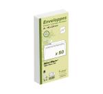 Enveloppe Forever blanche 100% recyclée 80 g/m² auto-adhésive avec bande de protection - Paquet de 50