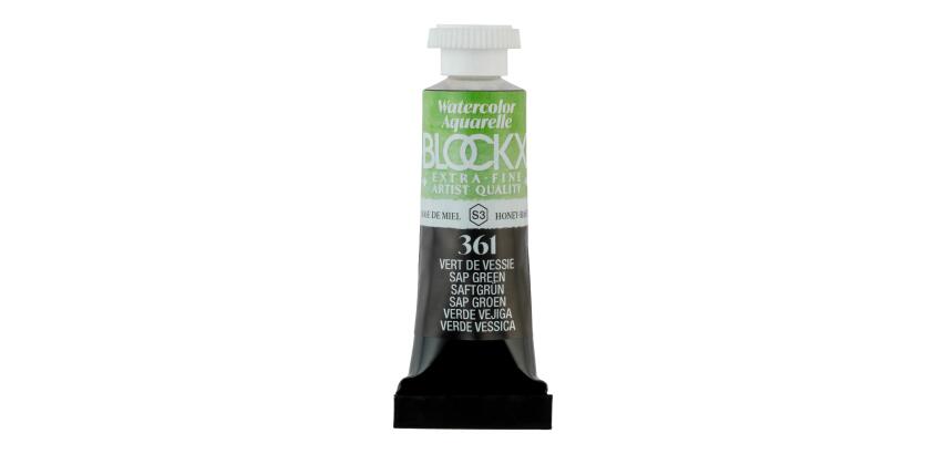Aquarellfarbe, Saftgrün - Tube 5ml - Saftgrün