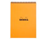 Bloc reliure intégrale Rhodia Classic 21x29,7 cm 80 feuillets ligné microperforé 80g - Orange