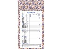 Calendrier mensuel URBAN avec feuillets détachables 15,5 x 28,5 cm support plaque imprimée 19 x 41 cm 2027 Color Design - Visuel