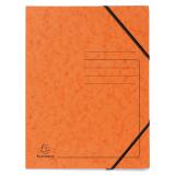 Chemise à élastique sans rabats carte lustrée 355gm2 - A4 - Orange