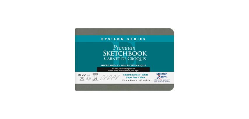 Epsilon Series carnet souple 46F 14x8,9cm 150g - Blanc