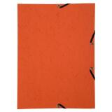 Chemise à élastique sans rabat carte lustrée 350gm2 - A4 - Orange