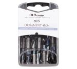 Schachtel mit 15 Ornamentfedern