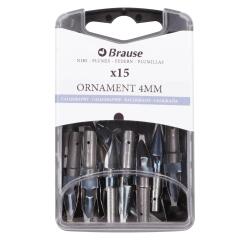 Schachtel mit 15 Ornamentfedern