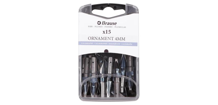 Schachtel mit 15 Ornamentfedern