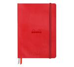 Rhodiarama Goalbook Creation rembordé rigide A5 100p papier lavis technique blanc uni 200g avec élastique - Coquelicot