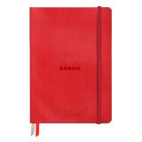 Rhodiarama Goalbook Creation rembordé rigide A5 100p papier lavis technique blanc uni 200g avec élastique - Coquelicot