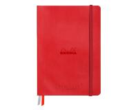 Rhodiarama Goalbook Creation rembordé rigide A5 100p papier lavis technique blanc uni 200g avec élastique - Coquelicot