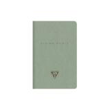 Flying Spirit piqûre textile 9x14cm 96 pages ligné motifs assortis papier ivoire 90g - Vert de gris