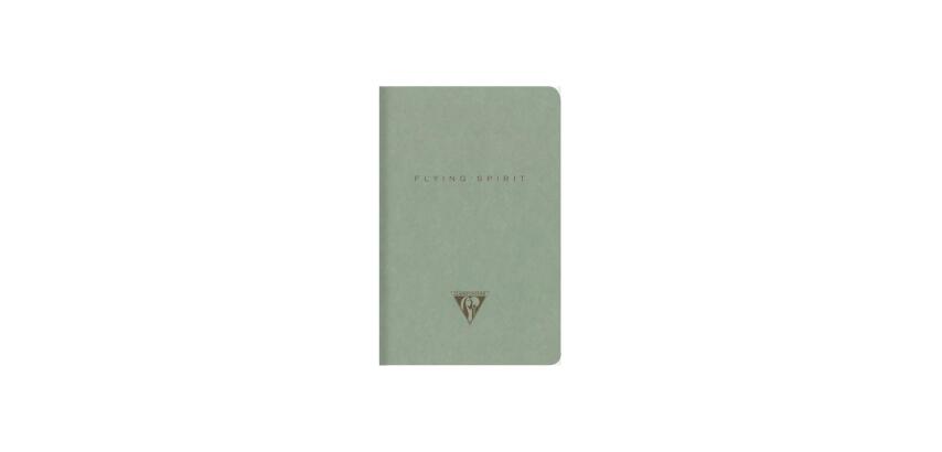 Flying Spirit piqûre textile 9x14cm 96 pages ligné motifs assortis papier ivoire 90g - Vert de gris