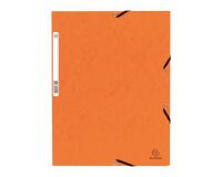 Chemise à élastiques 3 rabats carte lustrée 355g/m2 - Orange