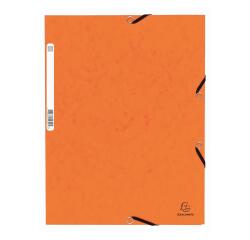 3-flap folder with elastic straps 355 gsm hard glazed mottled pressboard - A4 size