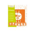 Set de 6 pochoirs enfants, Monstres - Orange