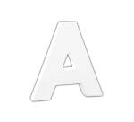 Letter 12cm, A. - Wit
