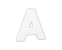 Petite lettre A 12cm - Blanc