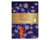 Adolie, Set de 2 carnets cousu fil A5 14,8x21 cm, 64 pages, ligné. Bloom. 1 carnet couverture cuir + 1 carnet couverture carte imprimée, ass.