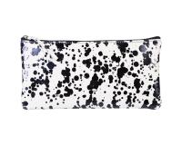 COSMICUIR CUIR Lisse Trousse plate 22x11 cm Bleu foncé