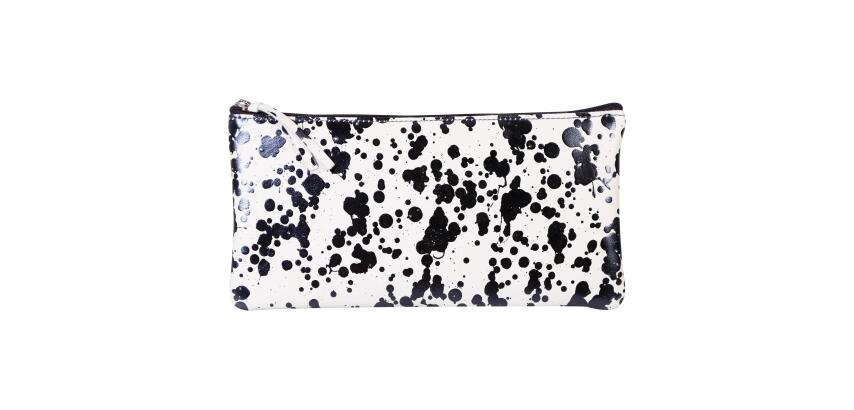 COSMICUIR CUIR Lisse Trousse plate 22x11 cm Bleu foncé