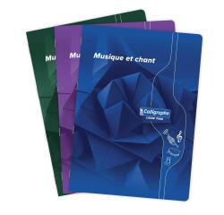 Musique & Chant piqué 7000 A4 48 pages grands carreaux/portées 70 g - Assortis