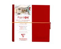 Paint'ON PU notebook 19x19cm 32 blad 250g wit - Rood