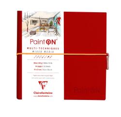 PaintON carnet cousu 32F 19x19cm 250g - Rouge