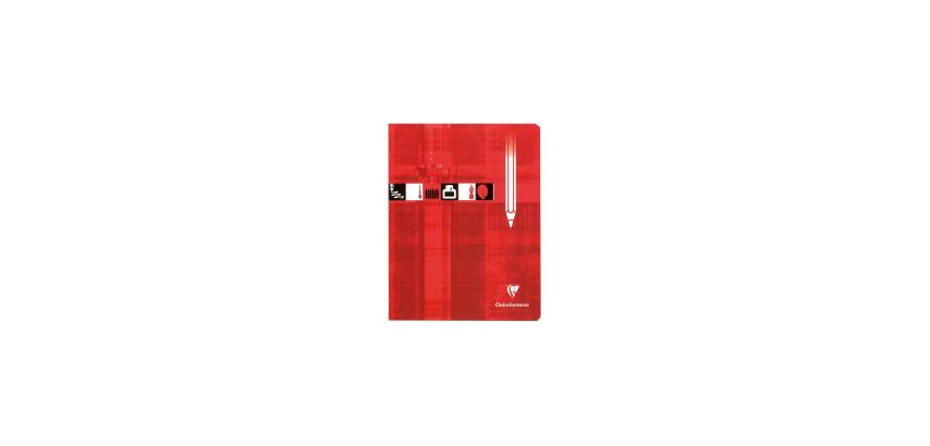 Cahier Dessin piqué 17x22cm 32 pages uni Rouge - Rouge