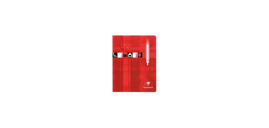 Clairefontaine Staplebound Drawing Book 170x220 Plain Ruling - Red