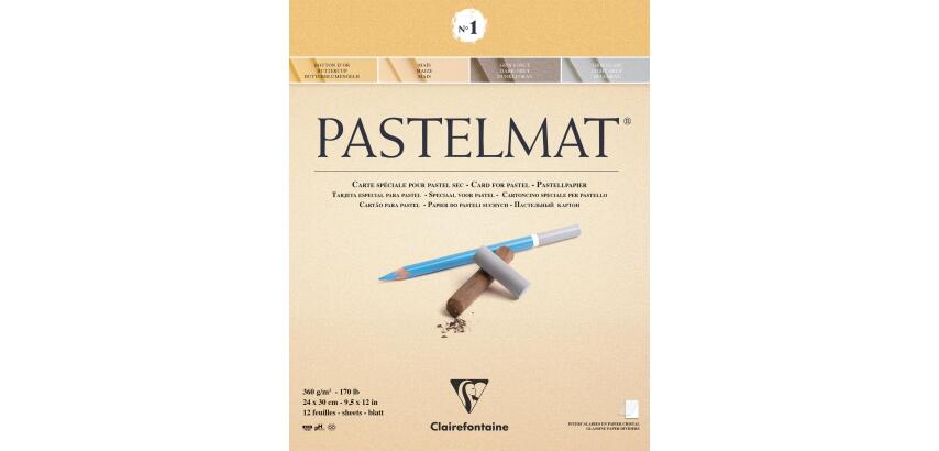 Pastelmat bloc collé 12F 24x30cm 360g