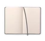 Webnotebook A5 192 pages ligné papier ivoire 90g fermeture élastique - Argent
