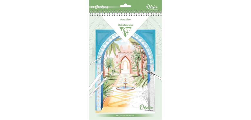 Odelia Creative Notebook 20 Sheets, A4 250g, Gardens