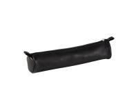 CUIR NOIR Trousse petite ronde Ø3,5x18 cm. - Noir