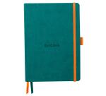 Rhodiarama Goalbook souple A5 240 pages dot papier ivoire 90g - Paon