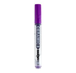 DARWI Kalte Keramikfarbe, Marker 2mm Spitze, Inhalt 6ml, Violett - Violett