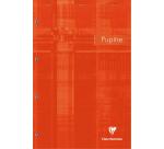 Bloc Pupitre agrafé en-tête A4+ 160 pages détachables et perforées 4 trous détachables ligné + marge - Assortis
