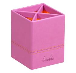 Rhodiaram pennenhouder in Italiaans kunstleer 8x8x11 cm - Lila