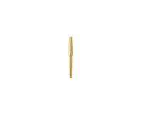 Stylo en métal précieux, corps et attributs or jaune 3N brossés, plume titanium EF