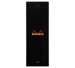 Gehefteter Notizblock Rhodia No.8 7,4x21cm 80 Blatt liniert 80g - Schwarz