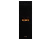 Bloc agrafé Rhodia N°8 7,4x21 cm 80 feuillets ligné 80g - Noir