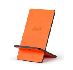 Rhodiarama support pour téléphone mobile simili cuir italien 13x8x8,5 cm - Tangerine