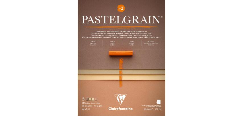 PastelGrain bloc collé n°2 12F 18x24cm 360g