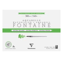 Fontaine Extraweiß Torchon/rau, Block 4-seitig geleimt, 12 Blatt 36x51cm 300g