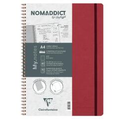 My.Notes Age Bag cahier reliure intégrale à marges détachables A4 120 pages détachables DOT + cadre en-tête - Rouge