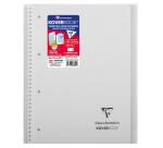 Cahier reliure intégrale enveloppante Koverbook A4+ 160 pages petits carreaux détachables perforé 4 trous couverture polypropylène transparent - Assortis